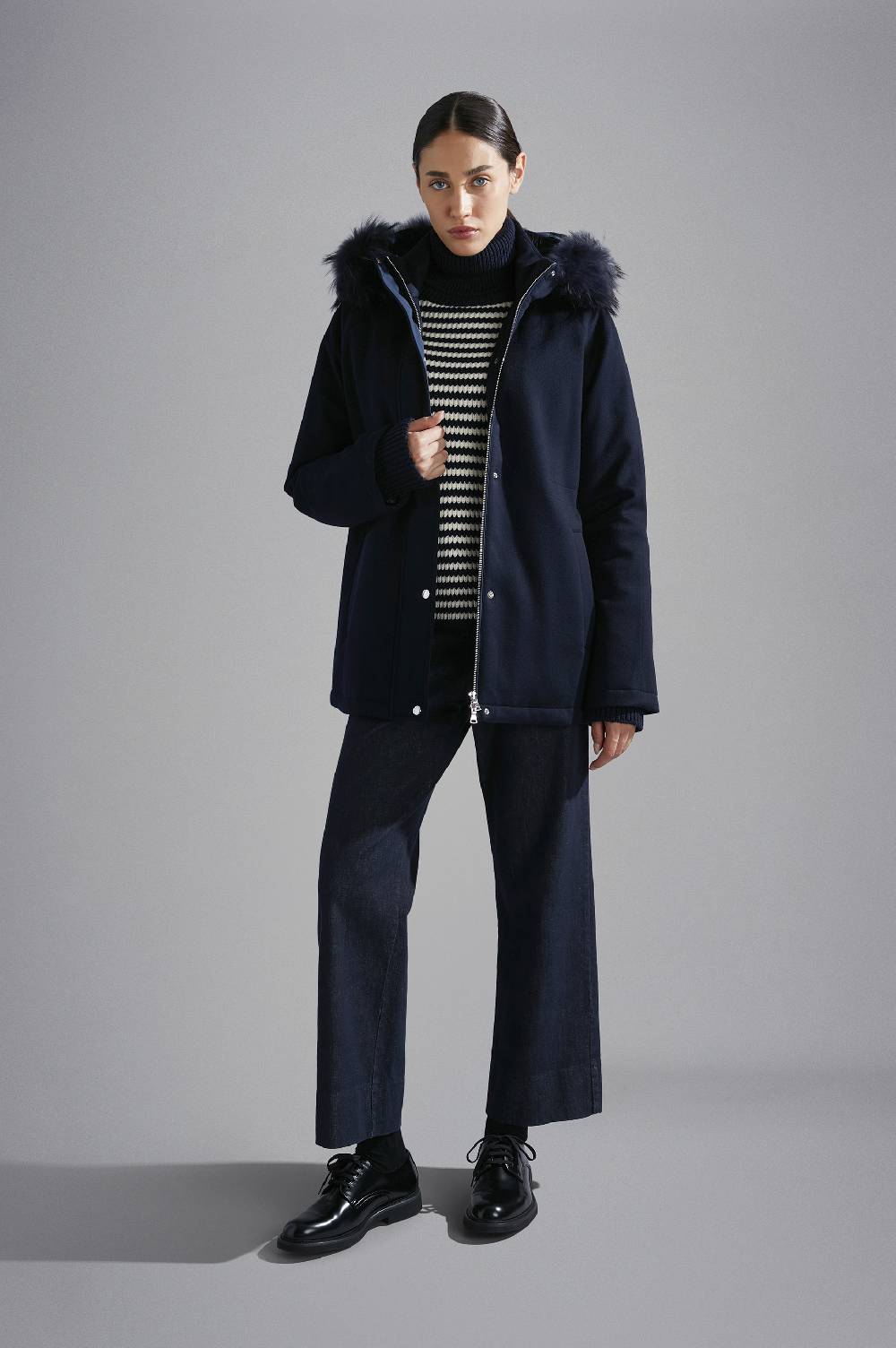 Paul & Shark Parka In Cashmere Paul & Shark