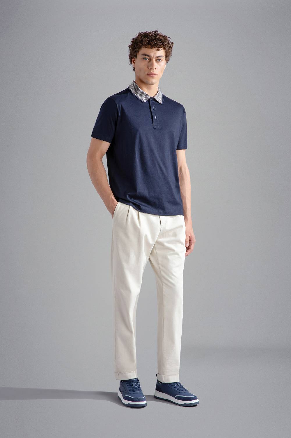 Paul & Shark Polo In Cotone Tencel Paul & Shark