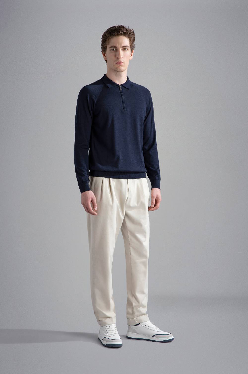 Paul & Shark Polo In Lana Con Zip Paul & Shark