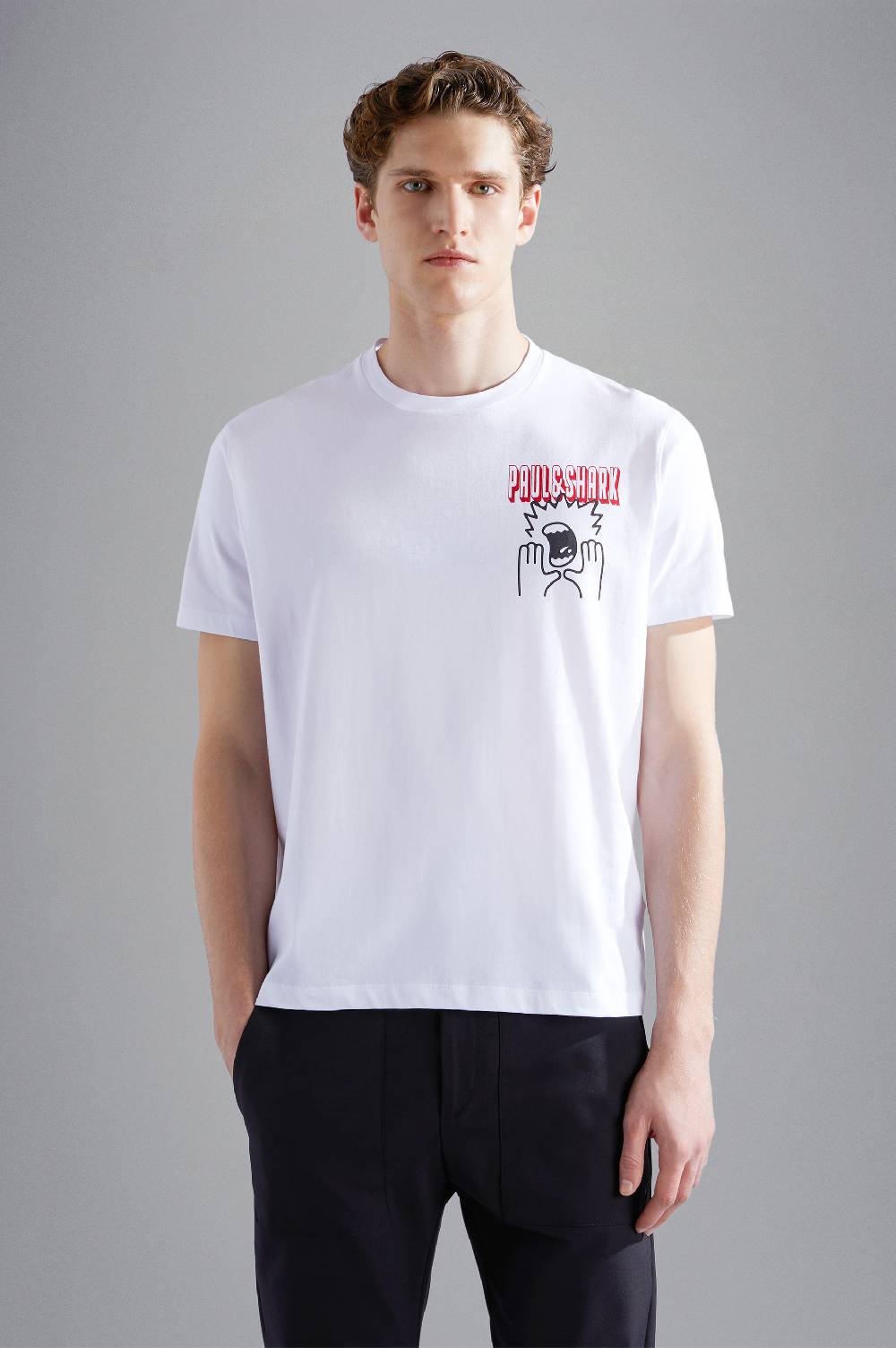 Paul & Shark T-shirt in cotone con stampe Paul & Shark