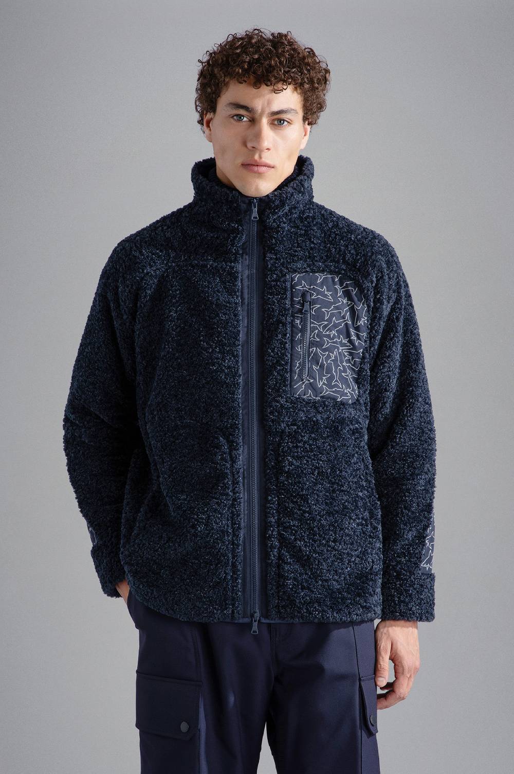 Paul & Shark Pile con inserto a contrasto Shark pattern Paul & Shark