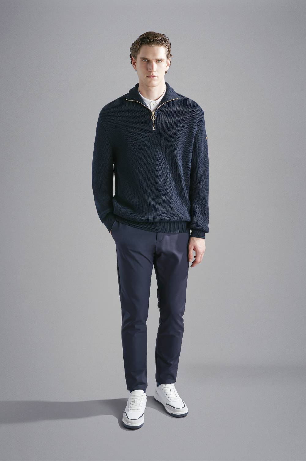 Paul & Shark Polo In Cotone Aqua Interlock Paul & Shark