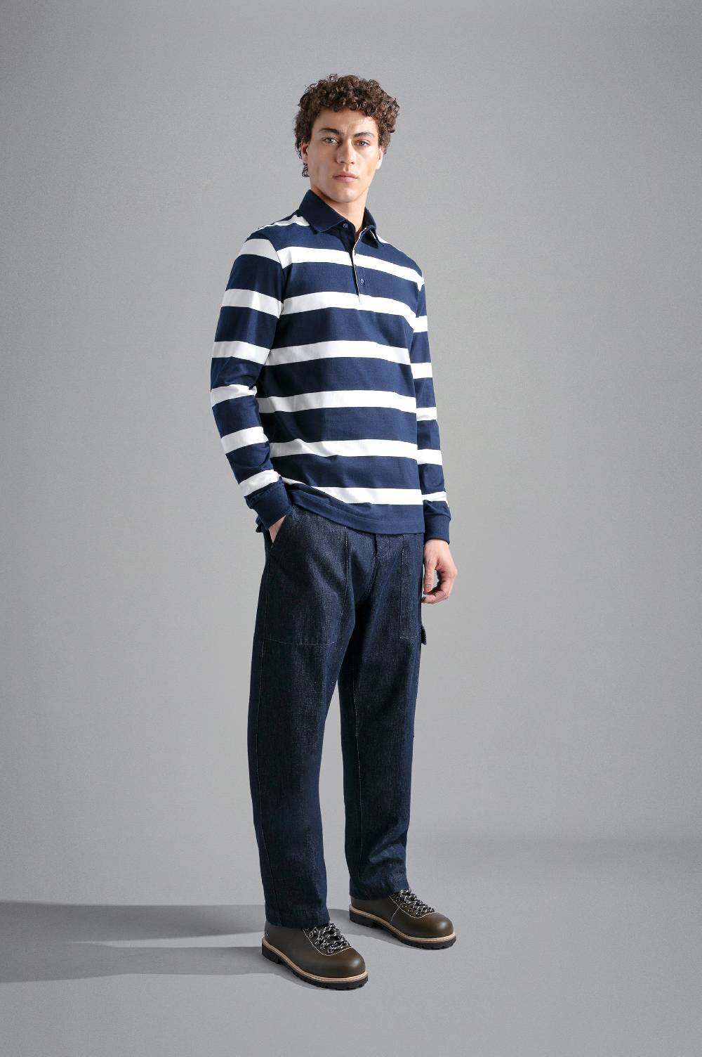 Paul & Shark Polo In Cotone Con Motivo A Righe Paul & Shark