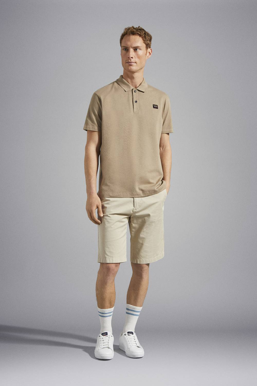 Paul & Shark Polo In Cotone Piqué Con Badge Iconico Paul & Shark