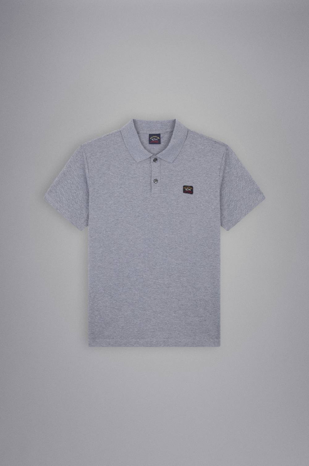 Paul & Shark Polo In Cotone Piqué Con Badge Iconico Paul & Shark
