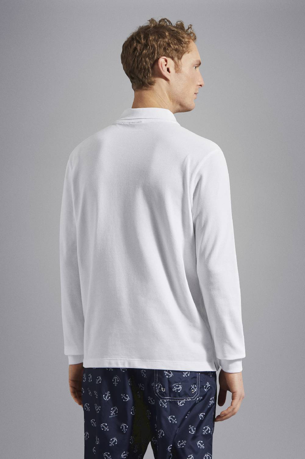 Paul & Shark Polo In Cotone Piqué Con Badge Iconico Paul & Shark