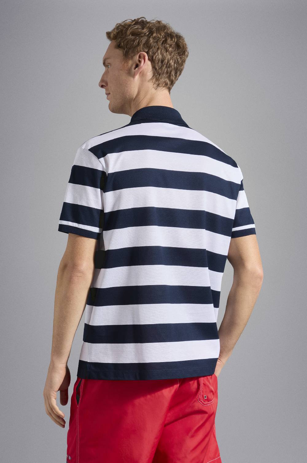 Paul & Shark Polo In Cotone Piqué Con Badge Iconico Paul & Shark