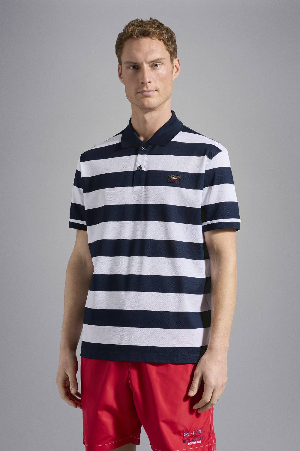 Paul & Shark Polo in cotone piqué con badge iconico Paul & Shark
