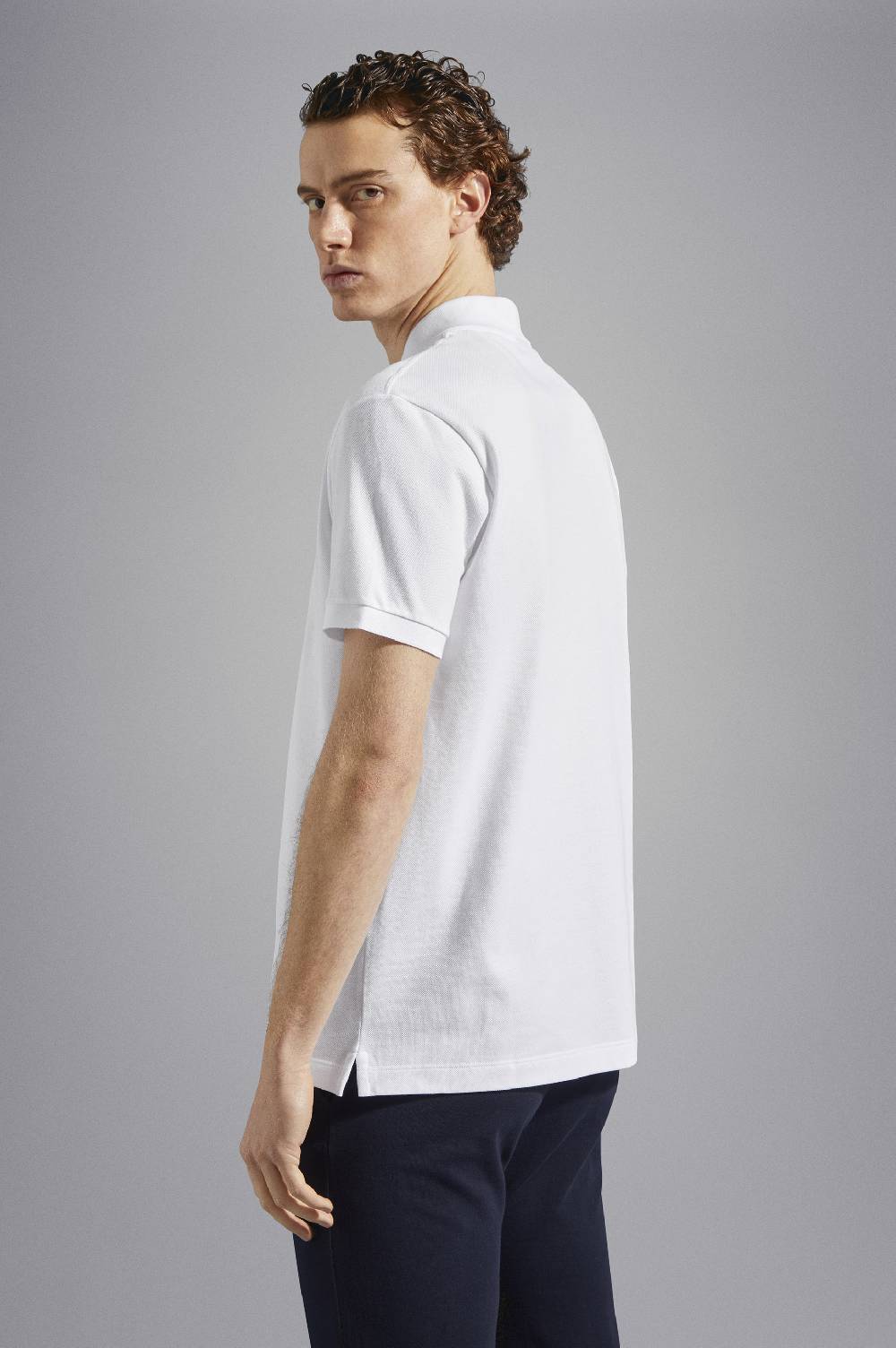 Paul & Shark Polo In Cotone Piqué Con Badge Iconico Paul & Shark