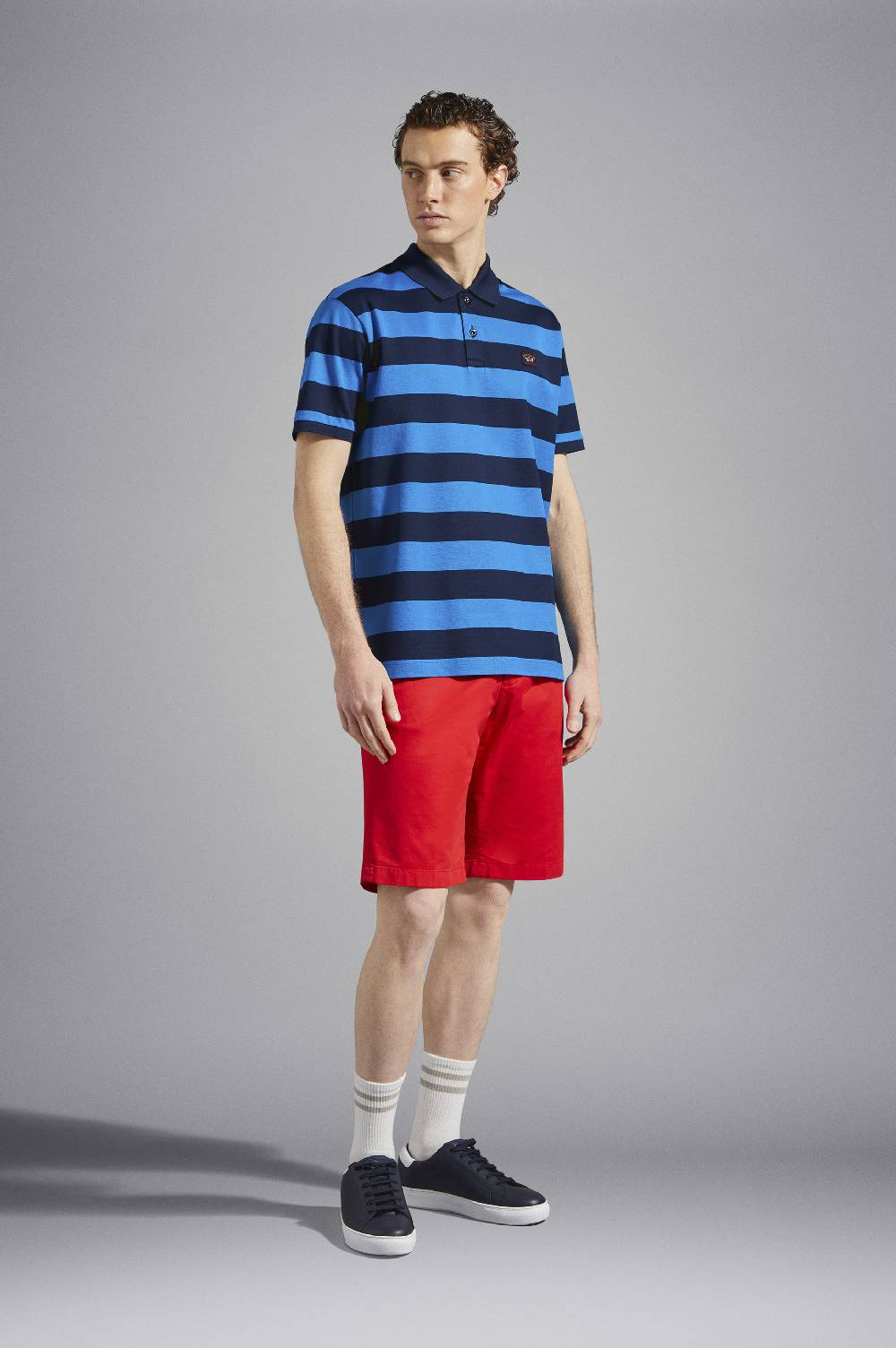 Paul & Shark Polo In Cotone Piqué Con Badge Iconico Paul & Shark