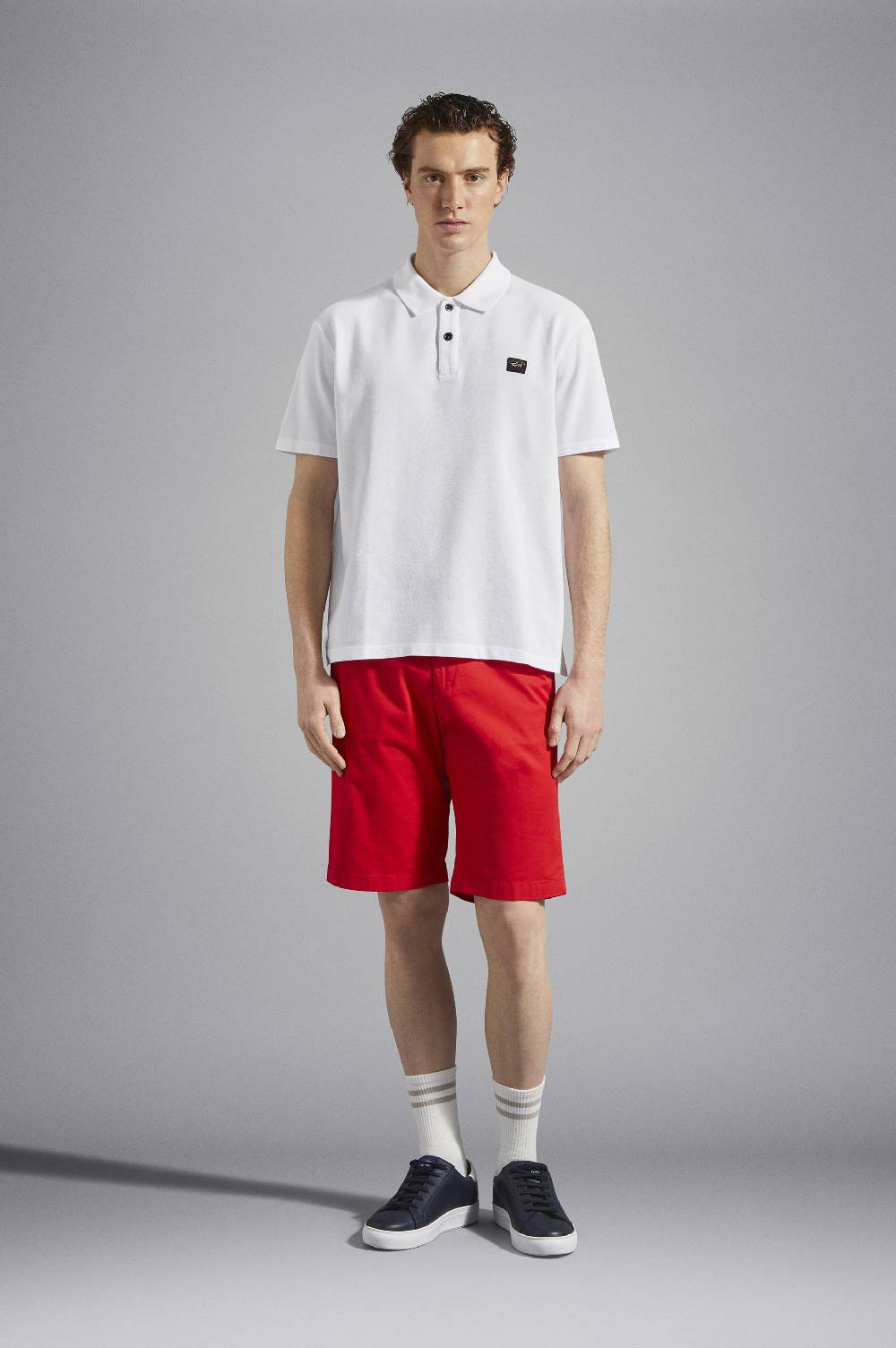 Paul & Shark Polo In Cotone Piqué Con Badge Iconico Paul & Shark