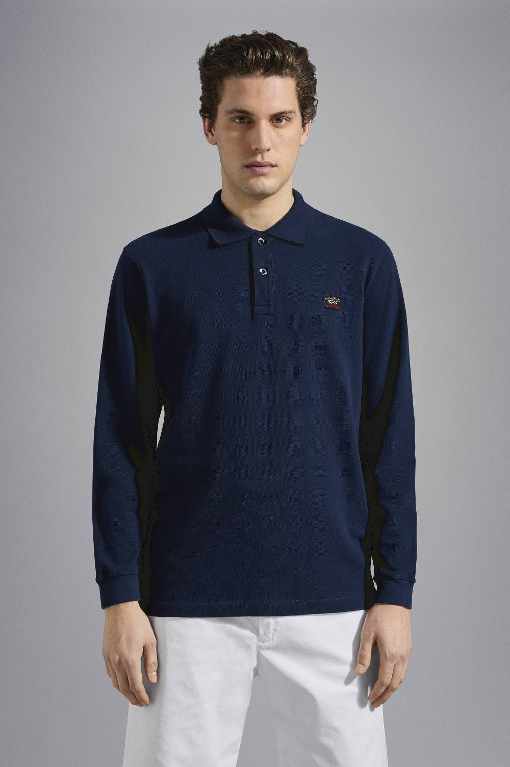 Paul & Shark Polo in cotone piqué con badge iconico Paul & Shark