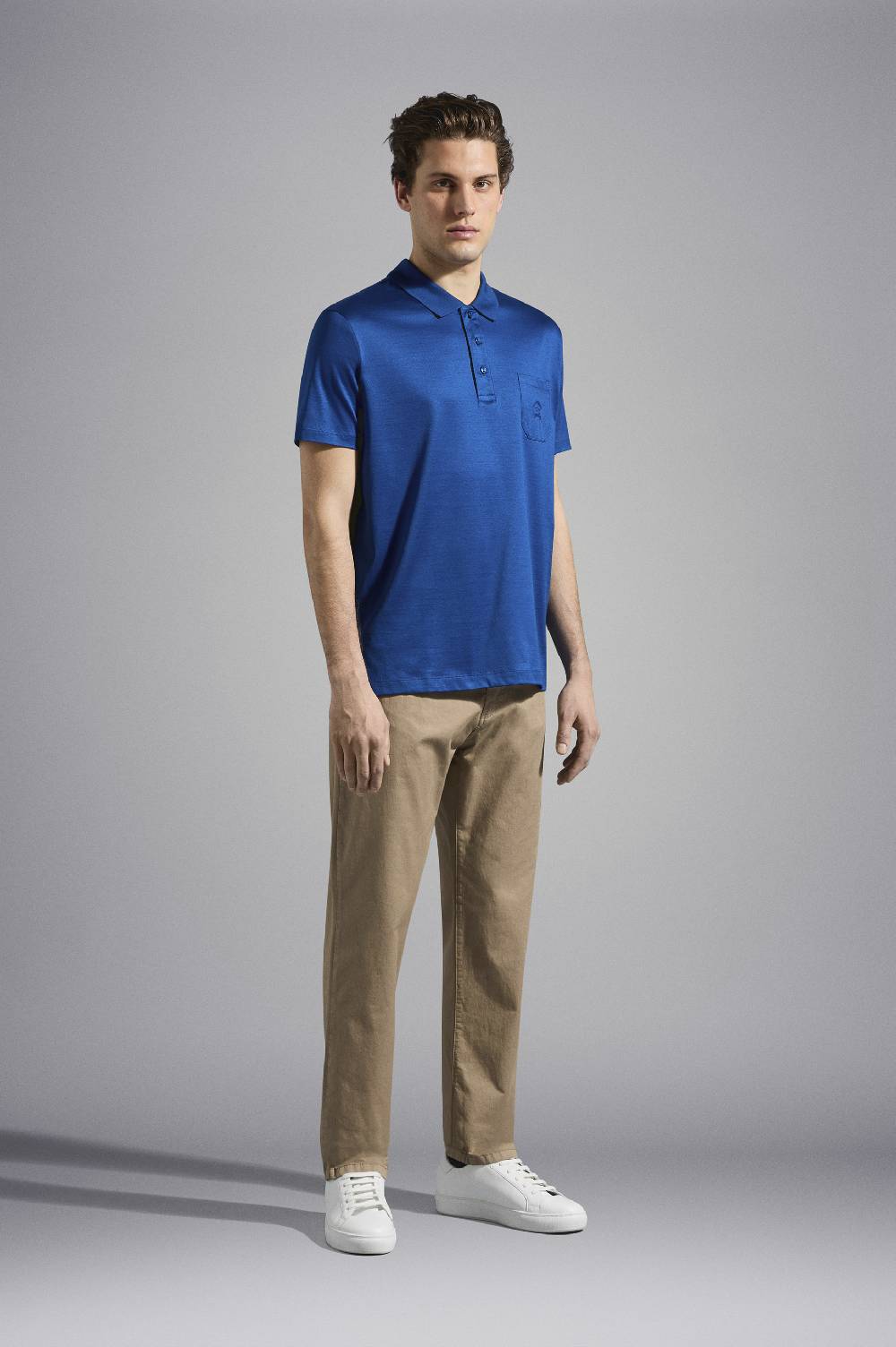 Paul & Shark Polo In Jersey Di Cotone Con Logo Ricamato Paul & Shark