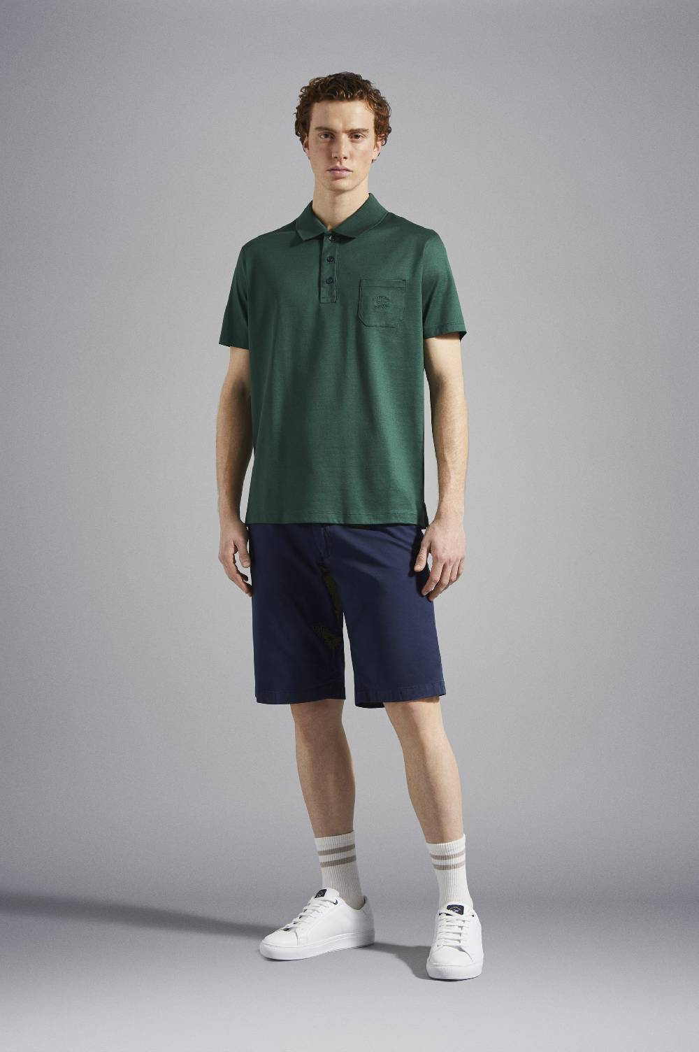 Paul & Shark Polo In Jersey Di Cotone Con Logo Ricamato Paul & Shark