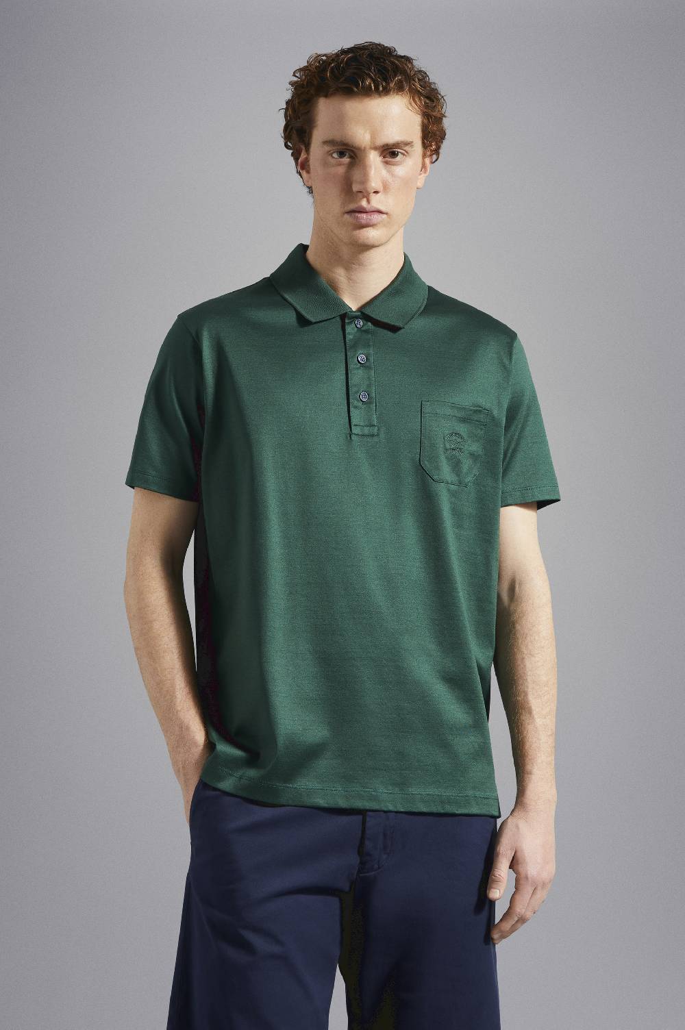 Paul & Shark Polo in jersey di cotone con Logo ricamato Paul & Shark