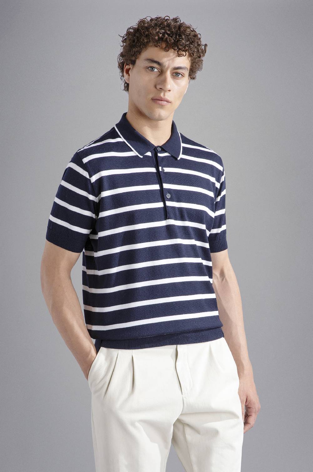 Paul & Shark Polo in Summer Wool con motivo a righe Paul & Shark