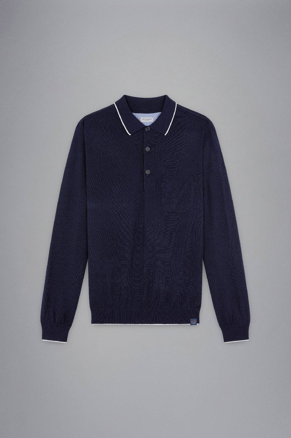 Paul & Shark Polo In Summer Wool Con Profili A Contrasto Paul & Shark