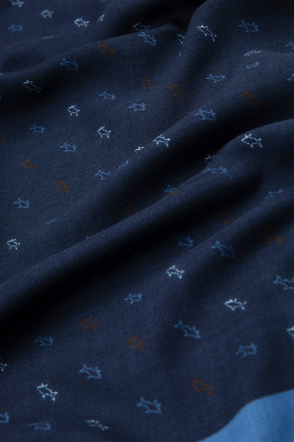 Paul & Shark Sciarpa In Lana Con Motivo Shark Paul & Shark