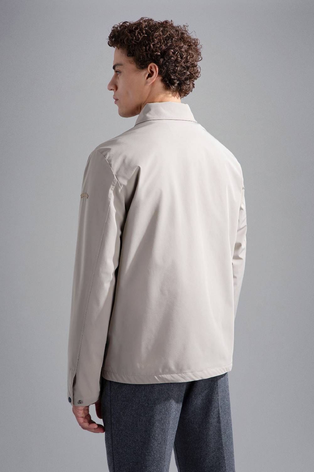 Paul & Shark Shacket In Typhoon Re-4X4 Stretch Paul & Shark