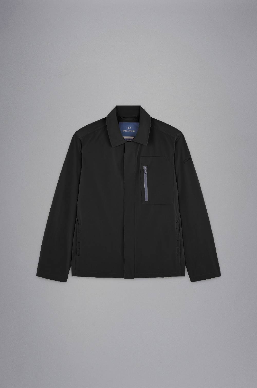 Paul & Shark Shacket In Typhoon Re-4X4 Stretch Paul & Shark