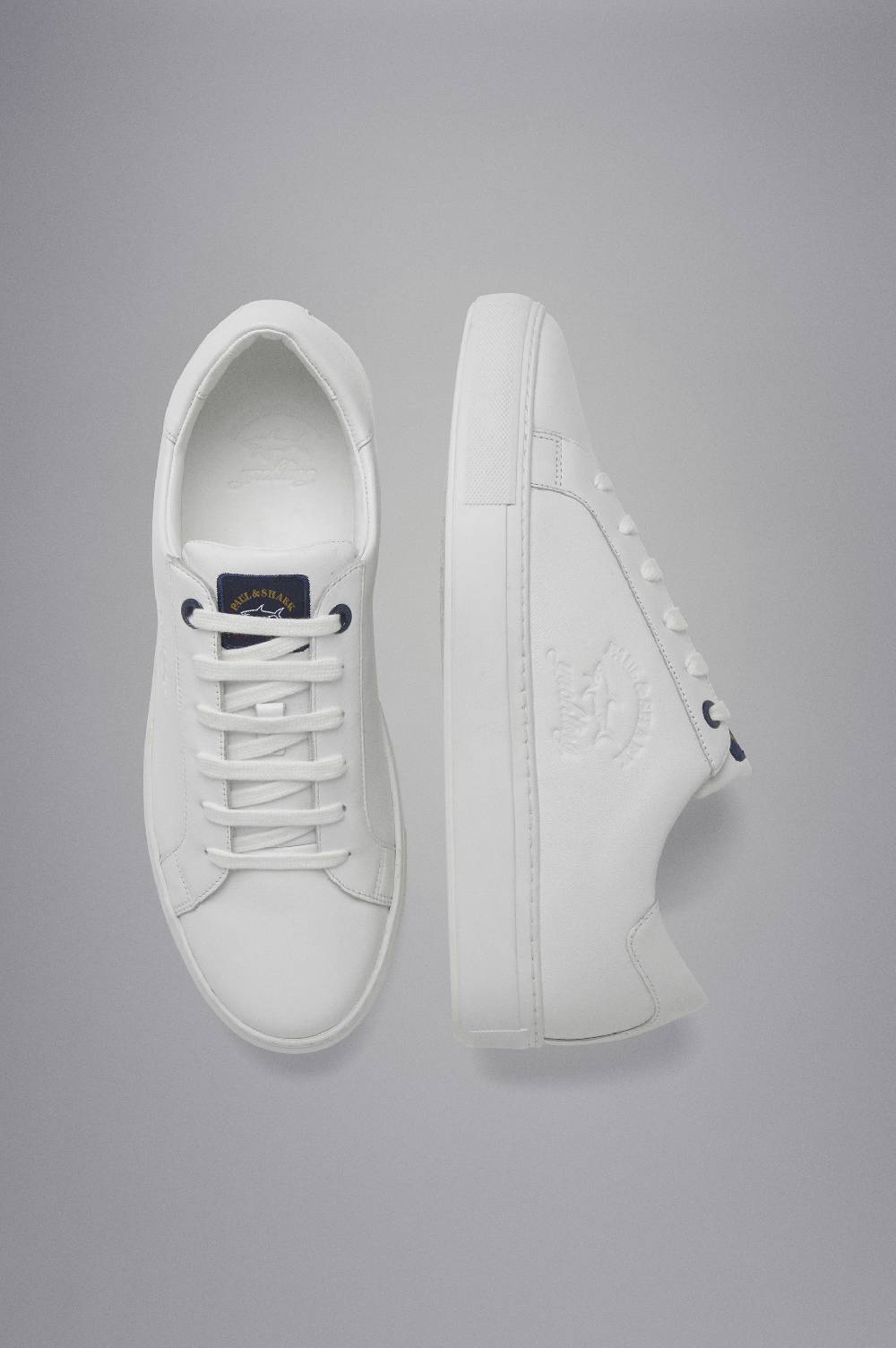 Paul & Shark Sneakers In Pelle Con Logo Stampato Paul & Shark