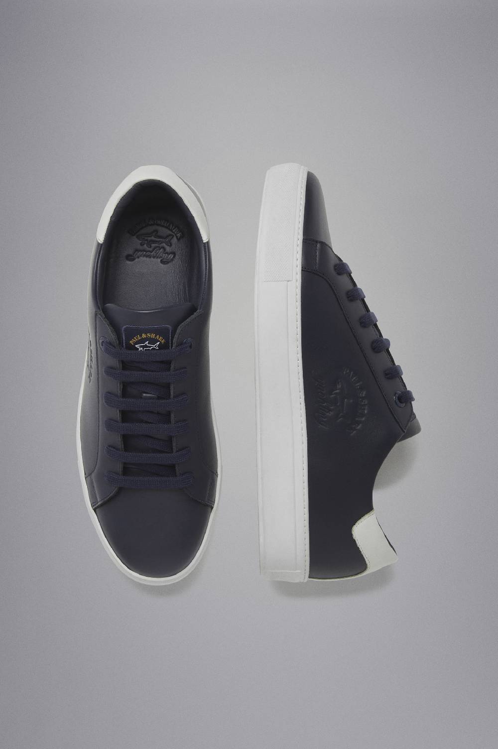 Paul & Shark Sneakers In Pelle Con Logo Stampato Paul & Shark