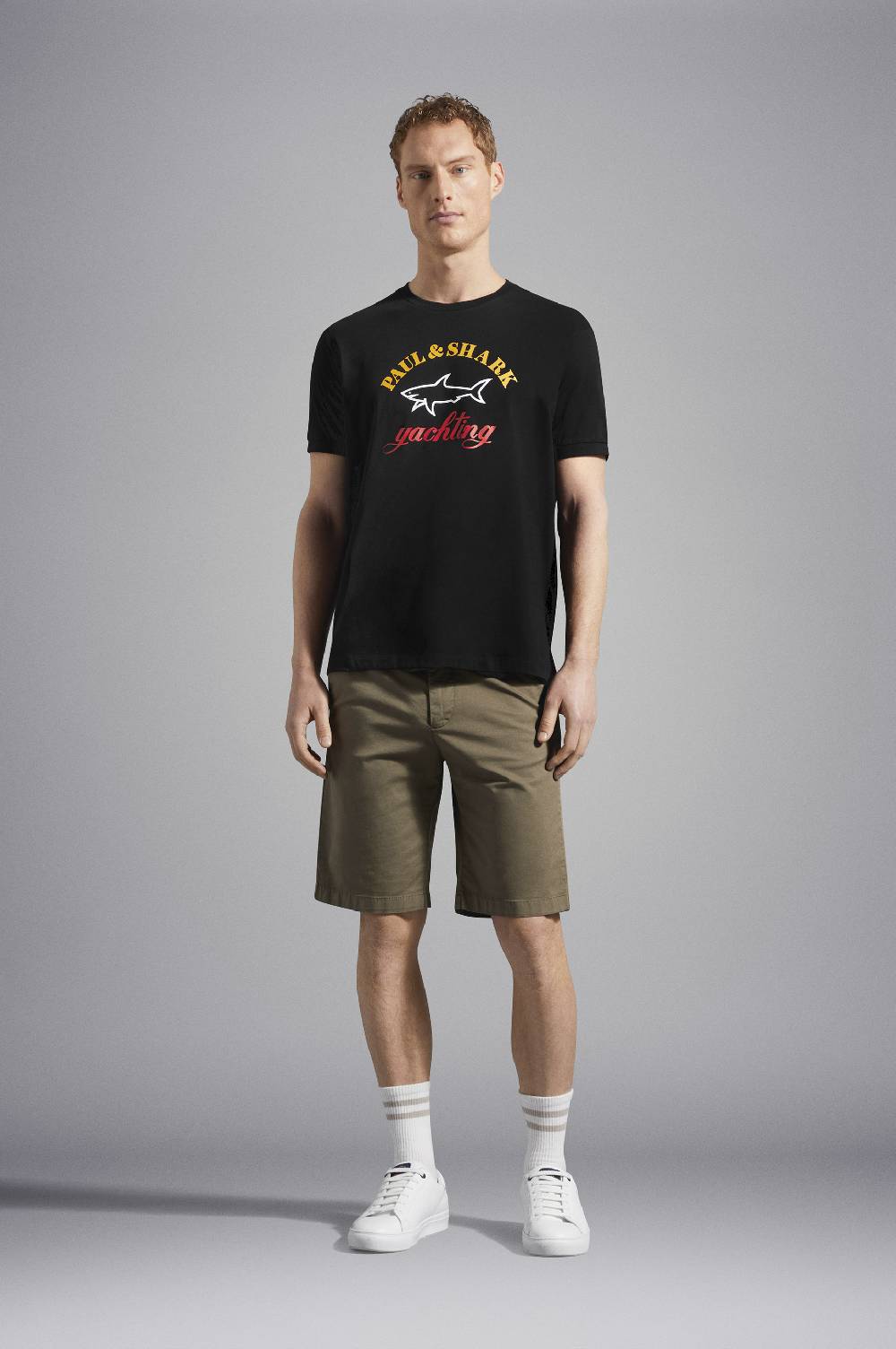 Paul & Shark T-Shirt In Cotone Con Logo Stampato Paul & Shark
