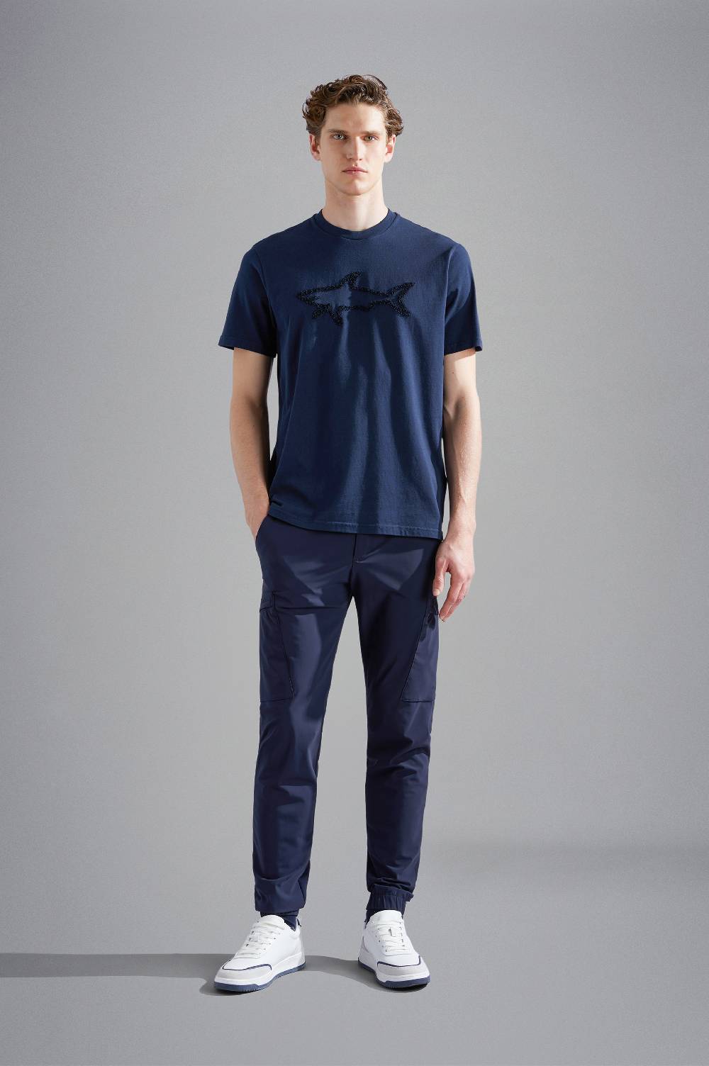 Paul & Shark T-shirt In Cotone Con Ricamo Shark Paul & Shark