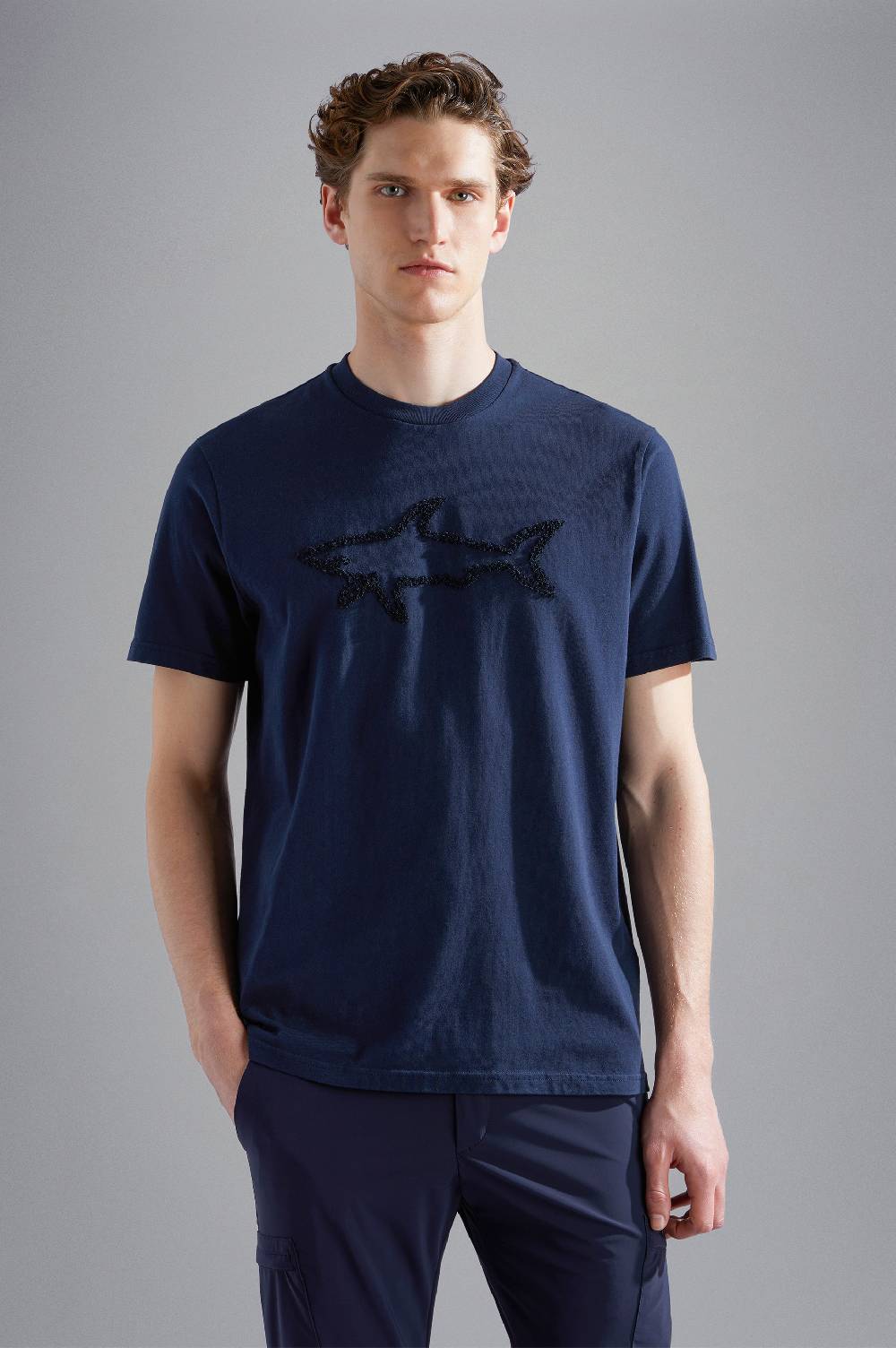 Paul & Shark T-shirt in cotone con ricamo Shark Paul & Shark