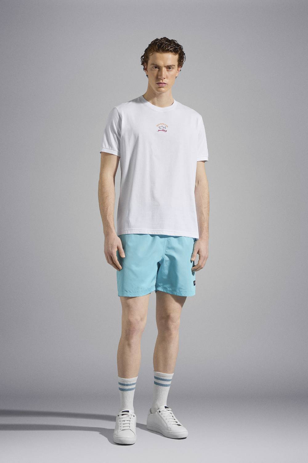Paul & Shark T-Shirt In Cotone Con Stampa Grafica Paul & Shark