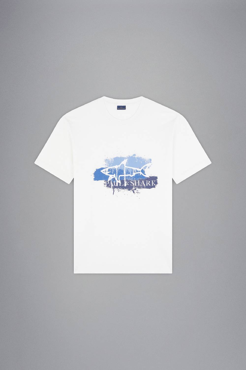 Paul & Shark T-shirt In Cotone Con Stampa Spray Paul & Shark