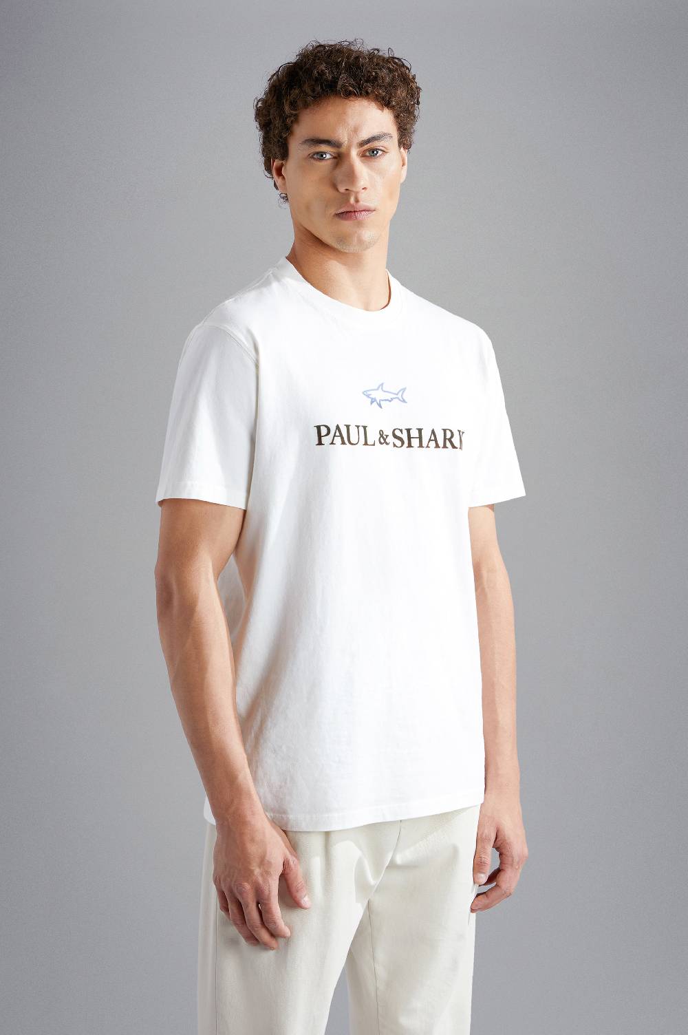 Paul & Shark T-shirt in cotone X-Soft con logo floccato Paul & Shark