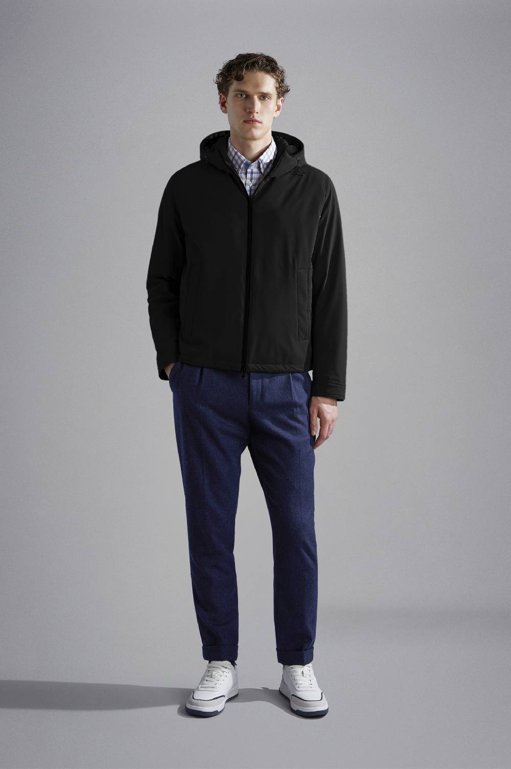 Paul & Shark Windbreaker In Typhoon Re-4X4 Stretch Paul & Shark