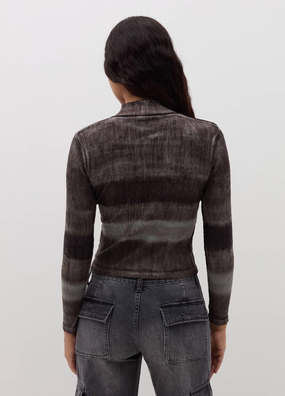 B. ANGEL T-shirt A Costine Degrade Con Collo Alto