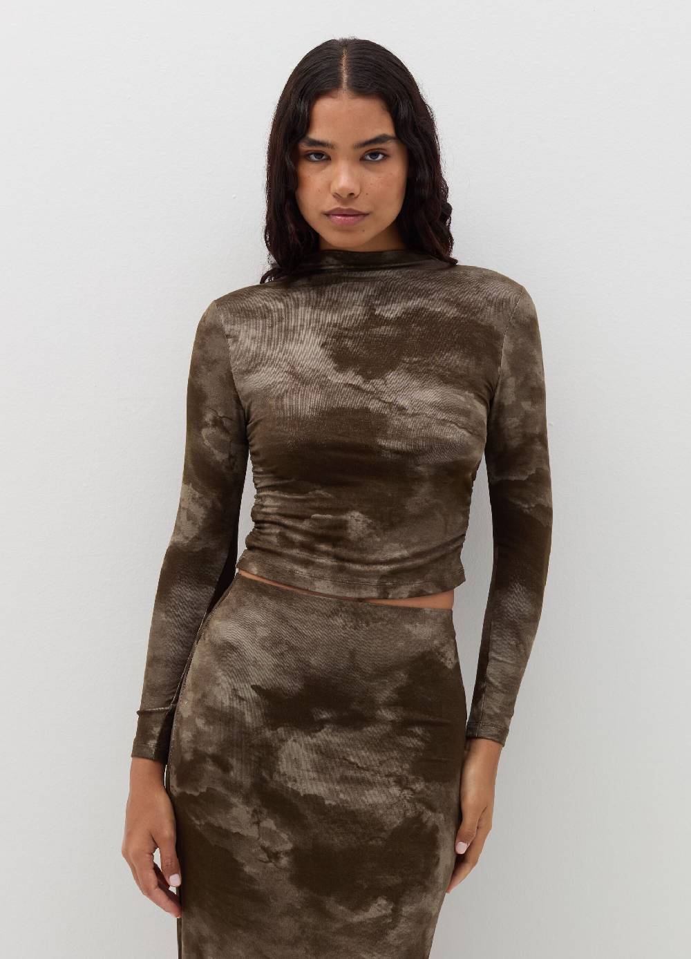 B. ANGEL T-shirt a maniche lunghe camouflage