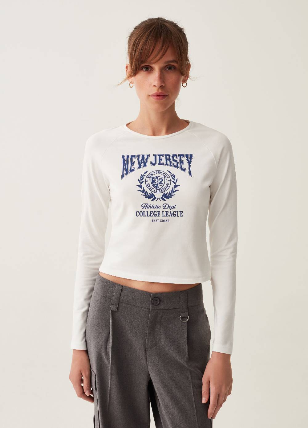 B. ANGEL T-shirt A Maniche Lunghe Con Stampa