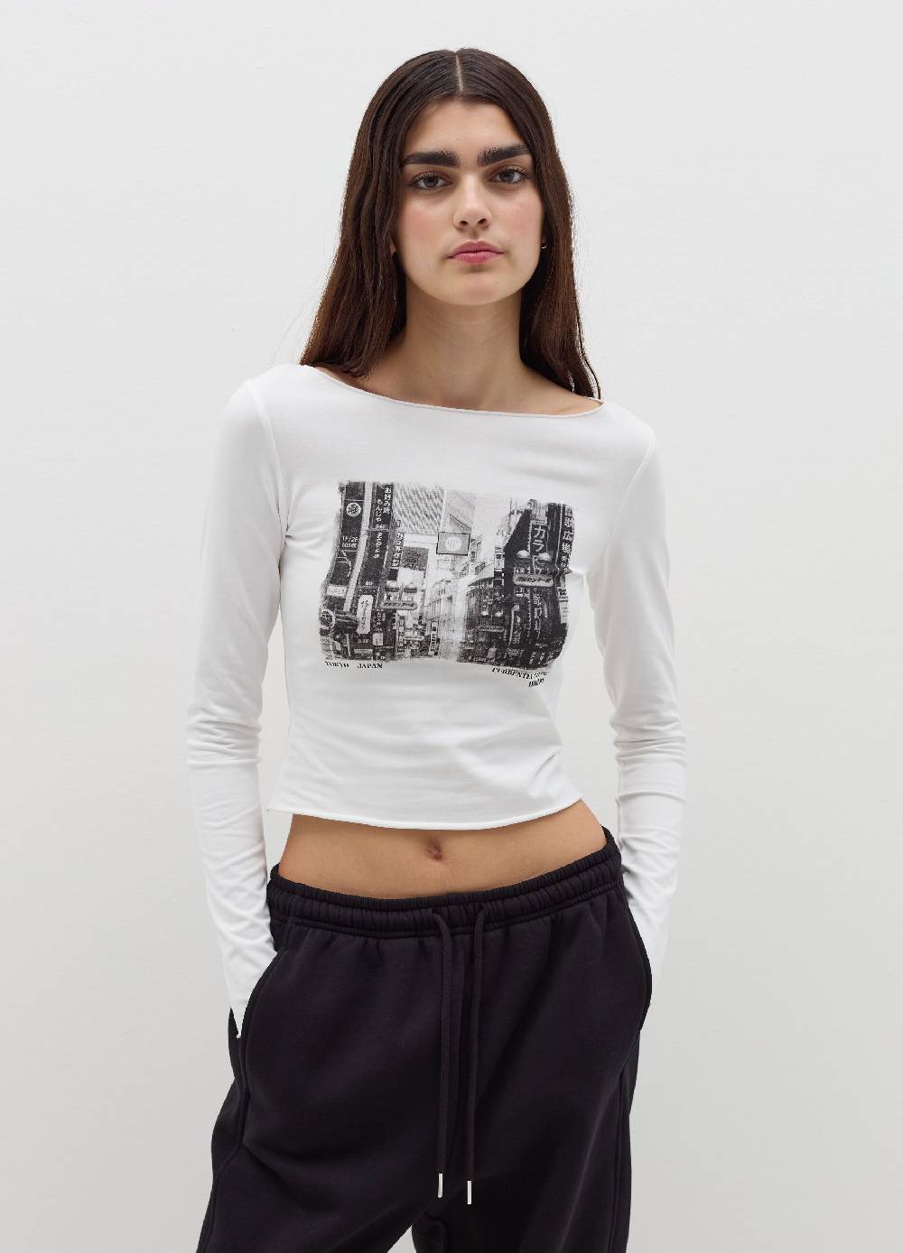 B. ANGEL T-shirt a maniche lunghe con stampa