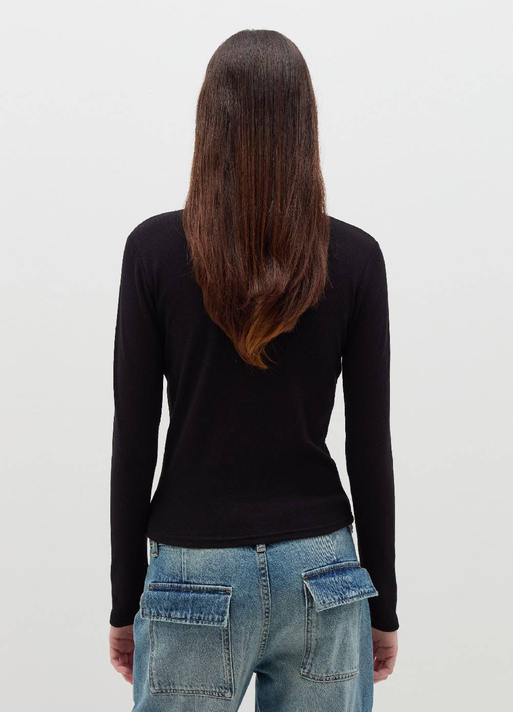 B. ANGEL T-shirt A Maniche Lunghe Con Strass