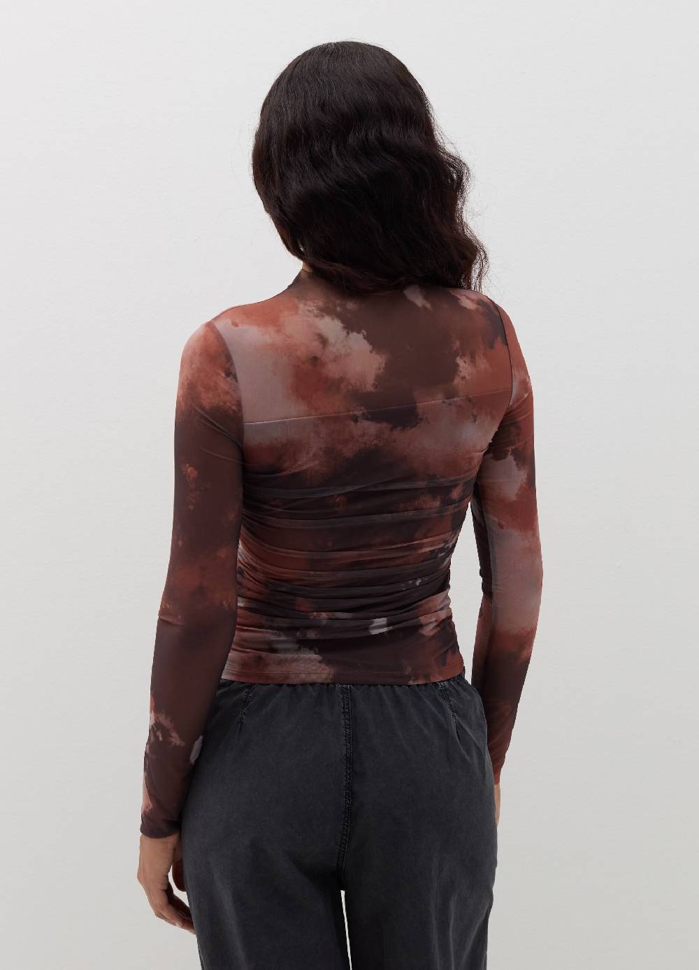 B. ANGEL T-shirt A Maniche Lunghe In Mesh Tie Dye