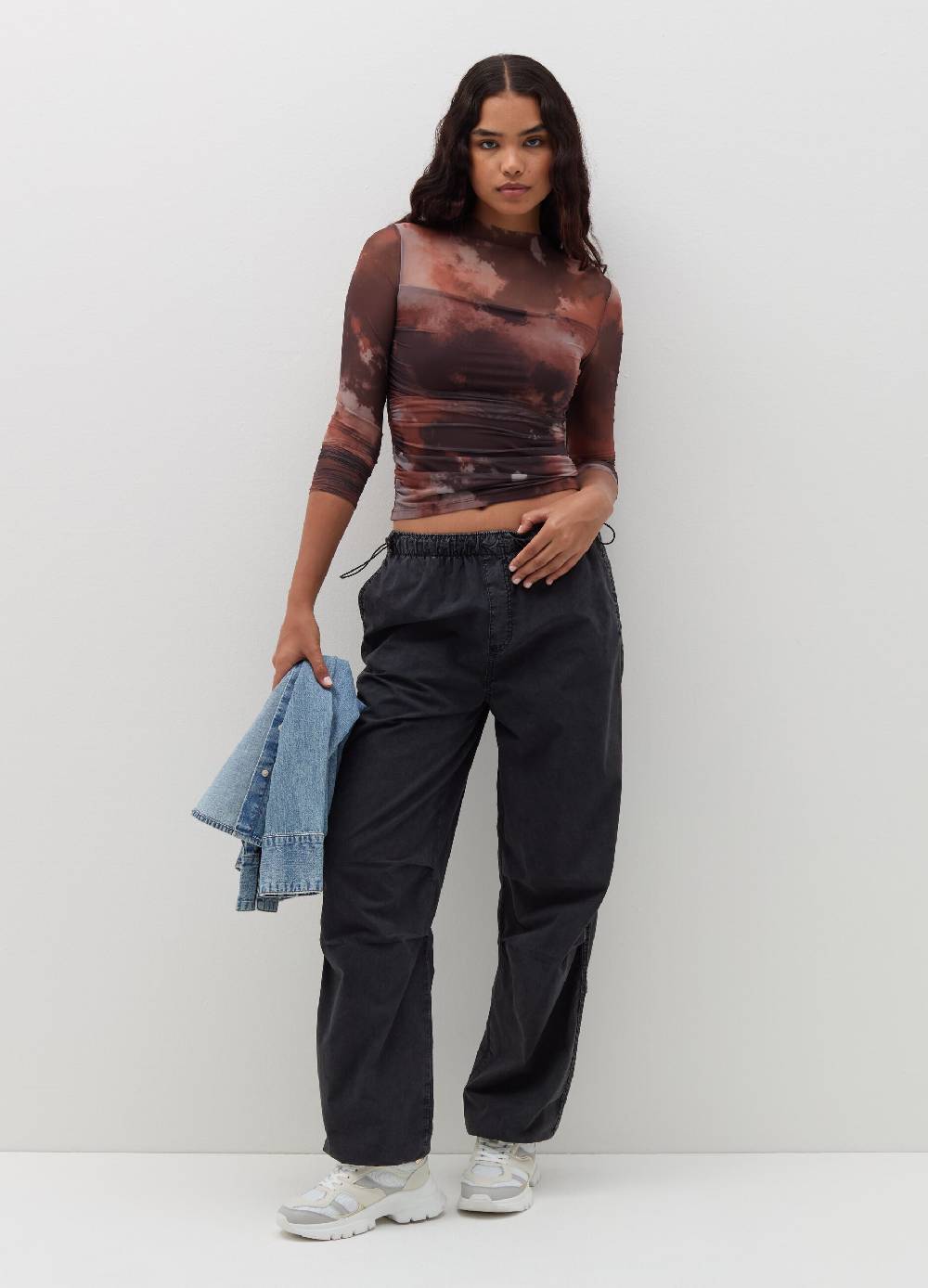 B. ANGEL T-shirt a maniche lunghe in mesh Tie Dye