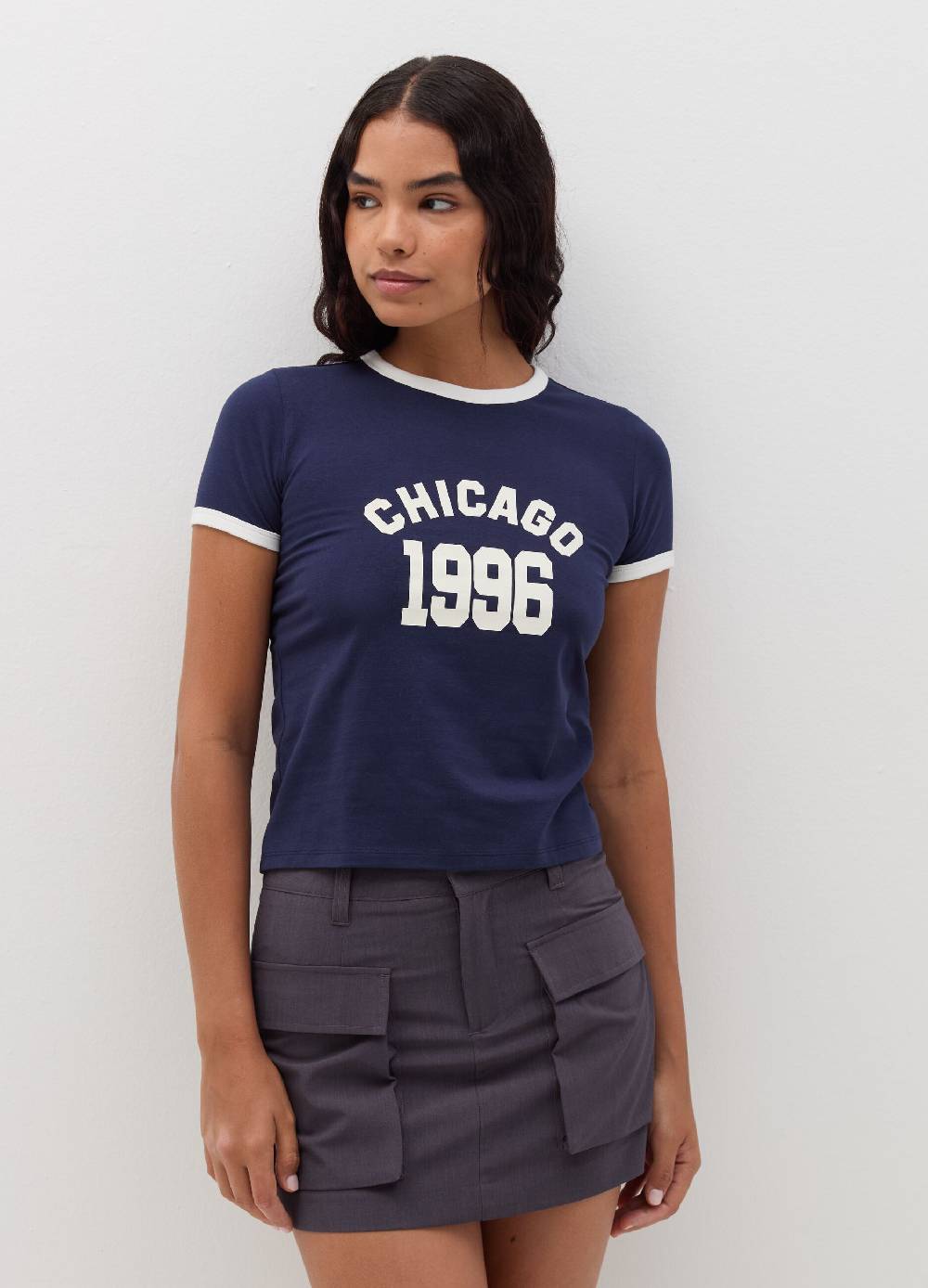 B. ANGEL T-shirt Con Profili A Contrasto E Stampa