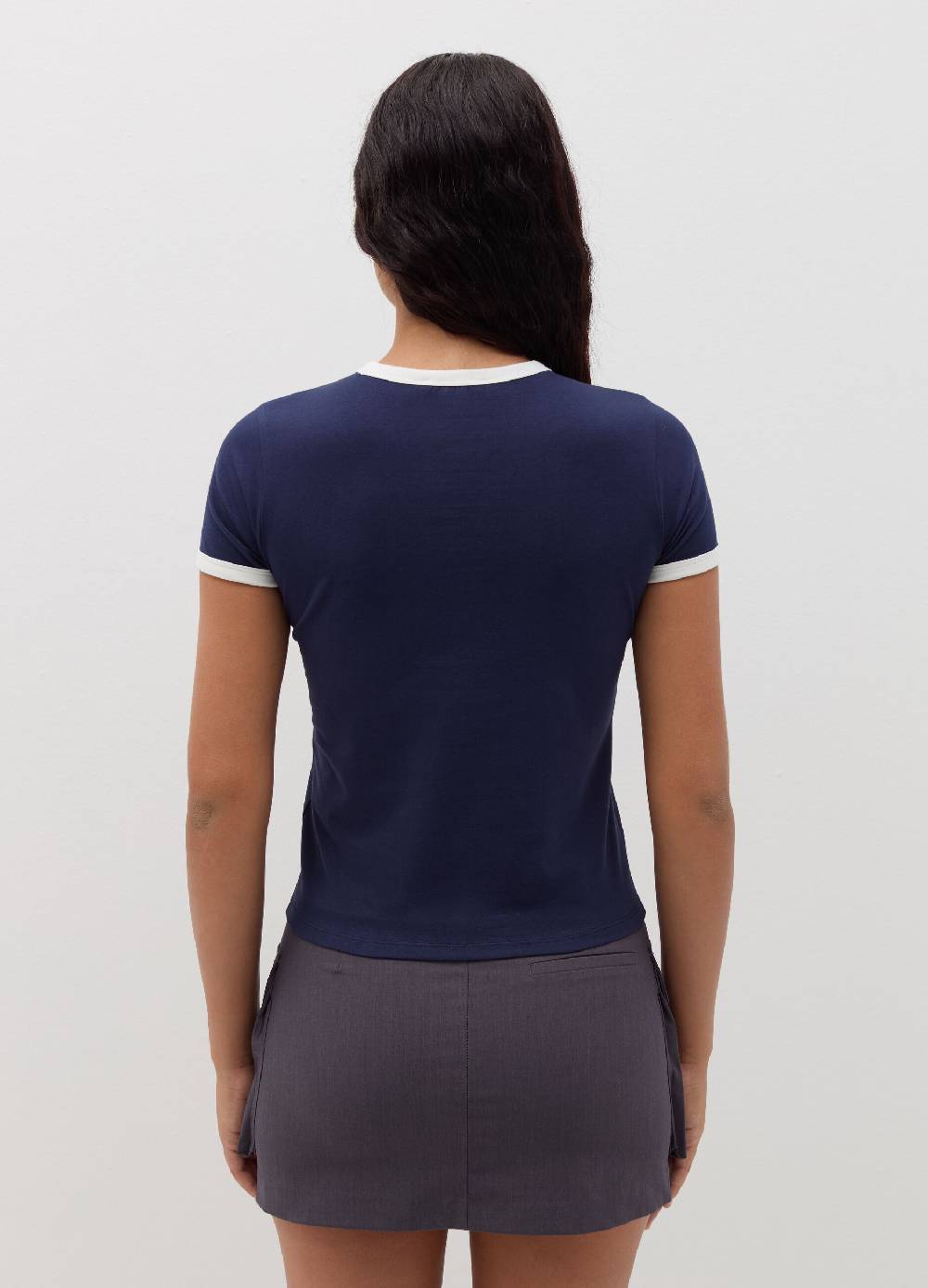 B. ANGEL T-shirt Con Profili A Contrasto E Stampa