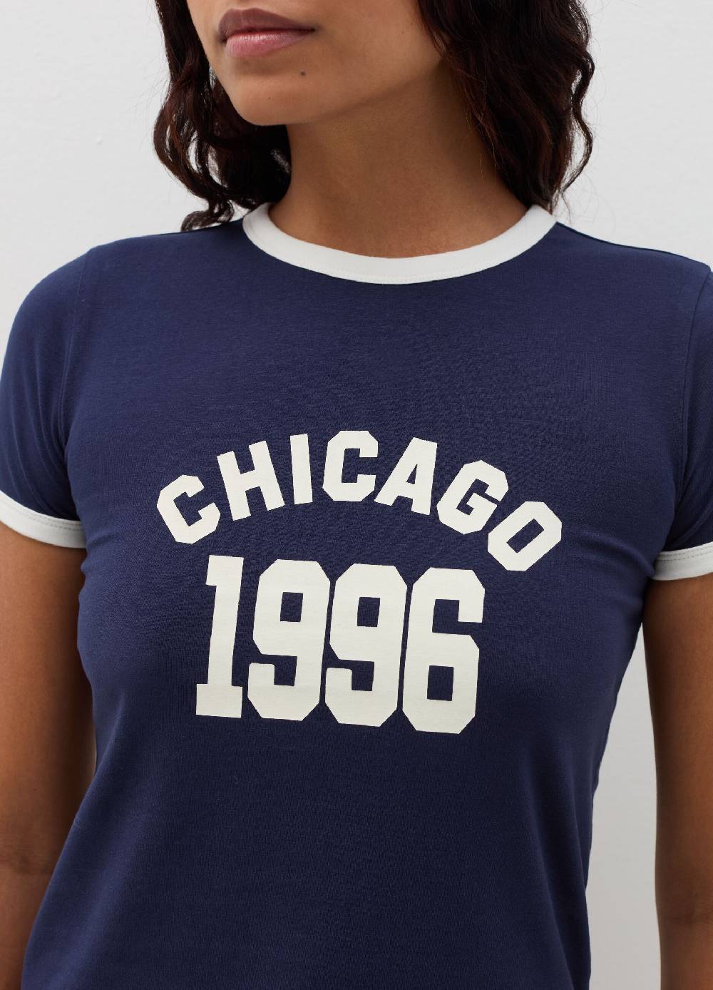 B. ANGEL T-shirt Con Profili A Contrasto E Stampa