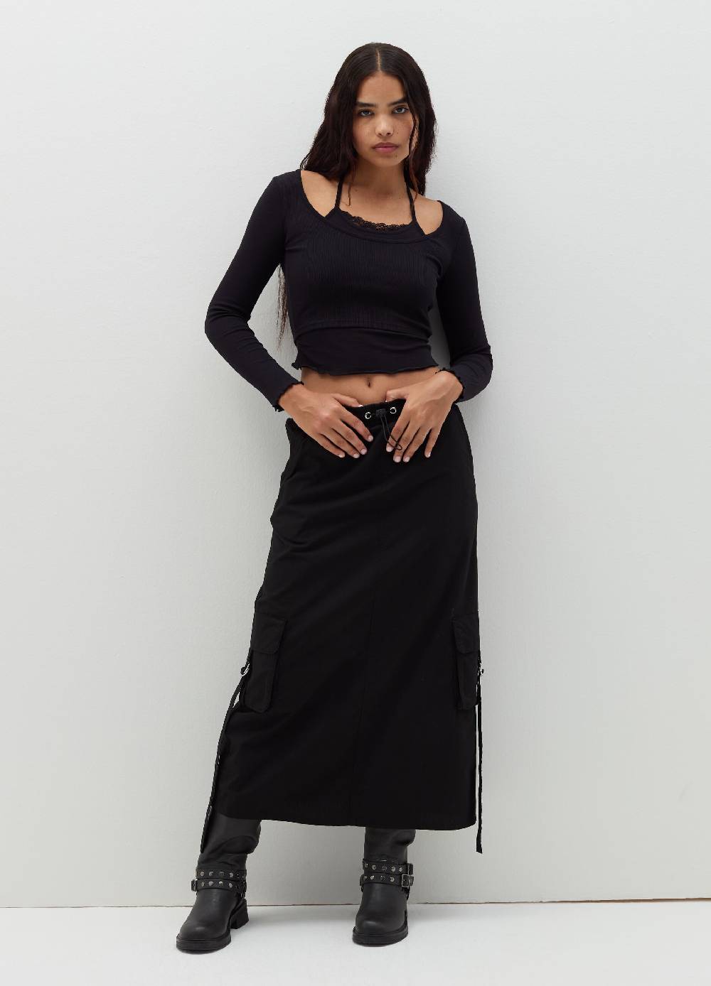 B. ANGEL T-shirt Crop Con Canotta Interna