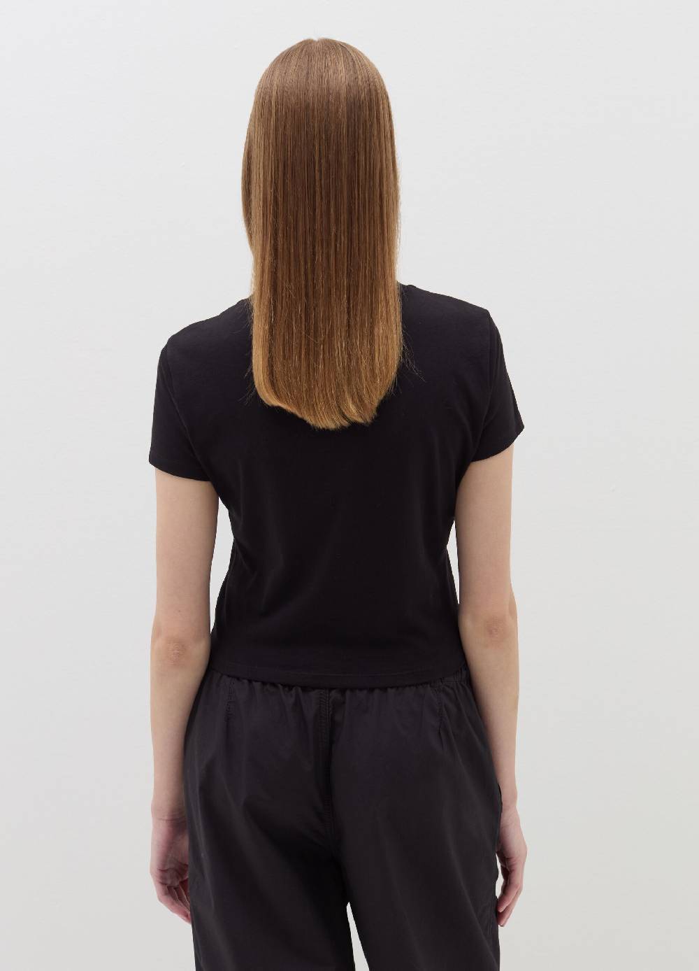 B. ANGEL T-shirt Crop Con Ricamo Lettering