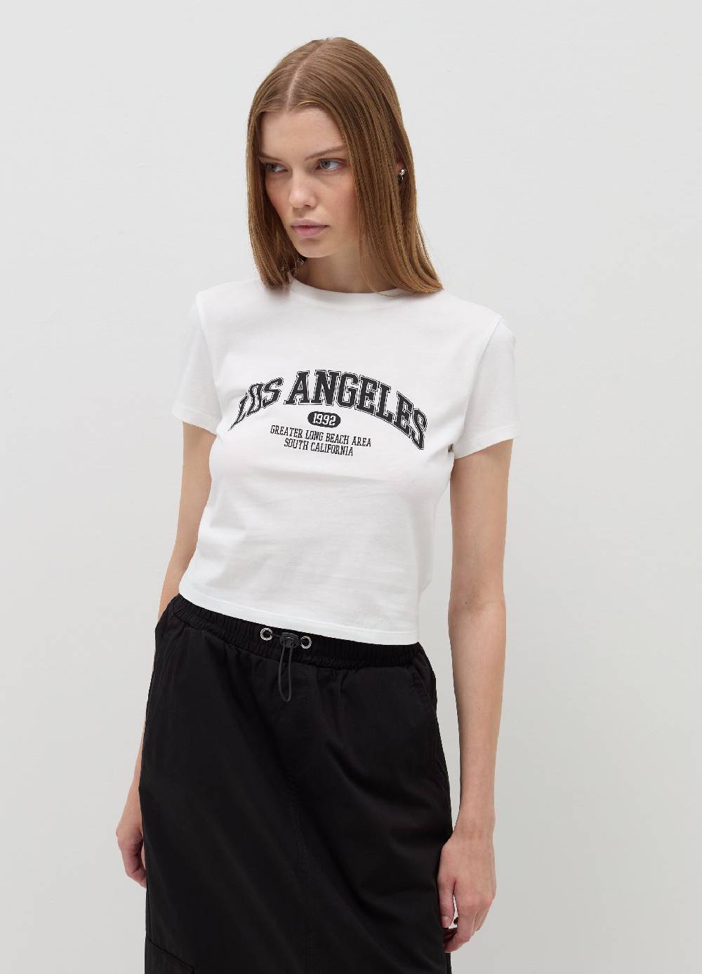 B. ANGEL T-shirt Crop In Cotone