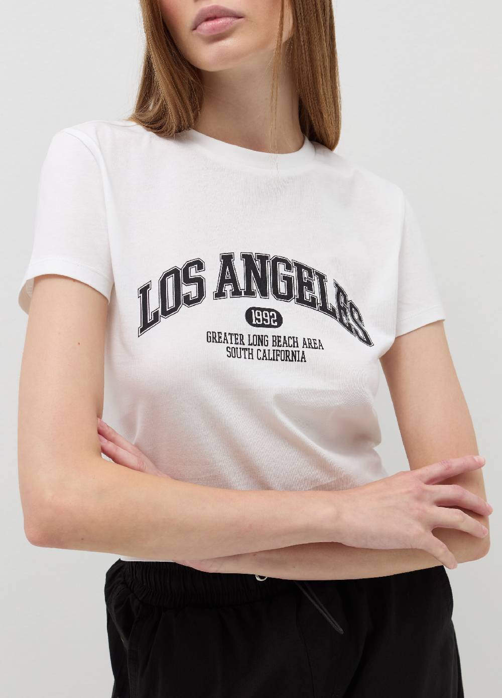 B. ANGEL T-shirt Crop In Cotone