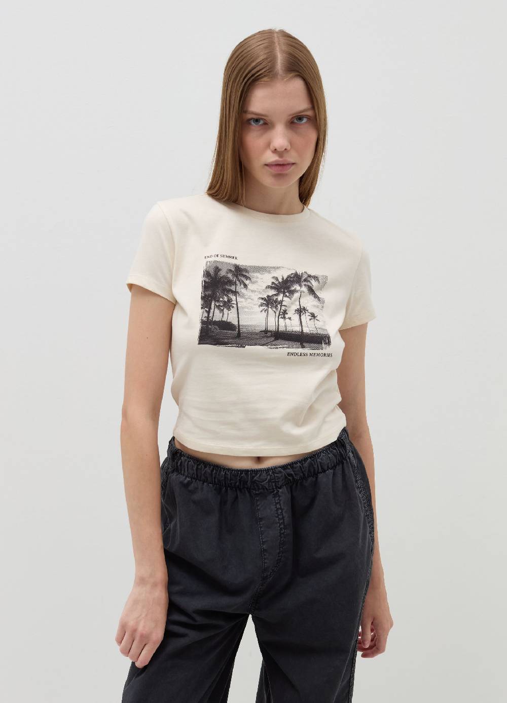 B. ANGEL T-shirt Crop In Cotone