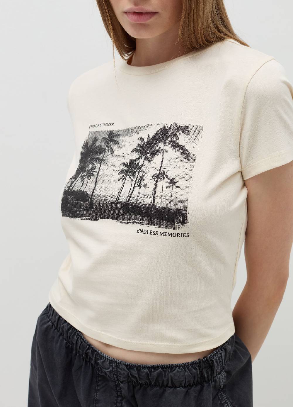 B. ANGEL T-shirt Crop In Cotone