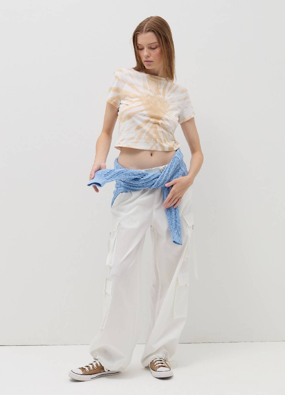 B. ANGEL T-shirt crop in cotone